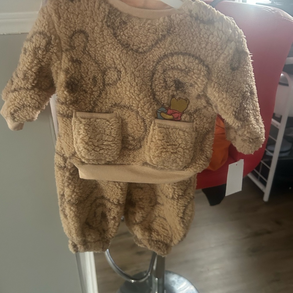 Cozy Tan Fleece Baby Outfit